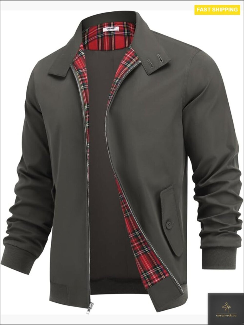 Lightweight Windbreaker Jacket Classic Stand Collar Golf Business Casual